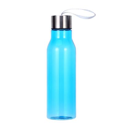 China 18 oz Sustainable Glass Reusable Water Bottles with Stainless Steel Airtight Lids Nylon Carry Strap for sale