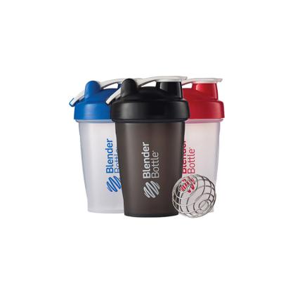 China Viable Gym Shaker Bottle Protein Shaker Cup 4-Pack 14 Ounce With Stirrers for sale