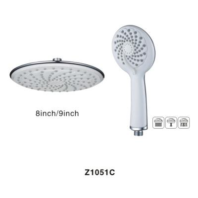 China Without diverter good quality 3 functions chrome ABS plastic hand shower tub/hand shower head set rain trim for sale