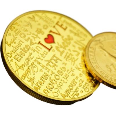 China America Gold Plated Wholesale Custom Coins Mask Metal Coins Enamel Souvenir Gift Coins for sale