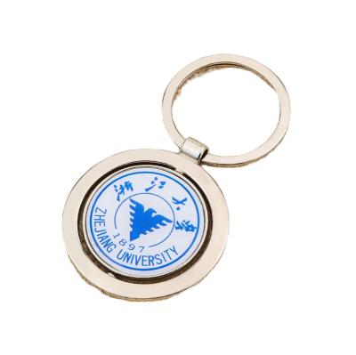 China 2D Souvenir Gifts Promotion Crystal Gift Key Chain Custom Keychain Logo Split Ring Key Chain for sale