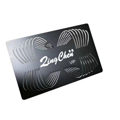 China Wholesale/Retailer Custom Black Matte Gold Metal Business Card Sublimation VIP Blank Metal Card Matt Black Stainless Steel Metal Credit Card for sale