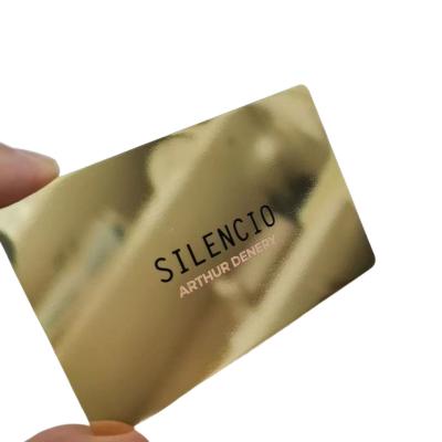 China Custom Metal Mirror Business Card Gold Mirror Metal Business Card OEM Logo Engraved Metal Card Personalized Wholesaler/Retailer for sale