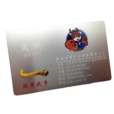 China Wholesaler/Retailer Cheap Glossy Finish Die Cut Luxury Stainless Steel Business Card Metal Business Thank You Cards With Custom Printing for sale