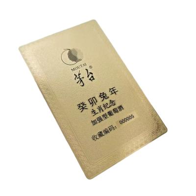 China 18K Gold Custom Card Wholesaler/Retailer Membership VIP Nameplate Metal Business Card Gold Aluminum Metal Card for sale