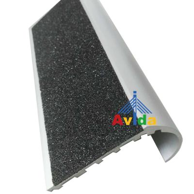 China Hotel Rounded Profiles Aluminum Stair Nosing Stair Treads For Staircase Bullnose for sale