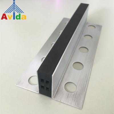 China Industrial Custom Watertight Extruded Aluminum Tile Movement Joint Filler For Mall for sale