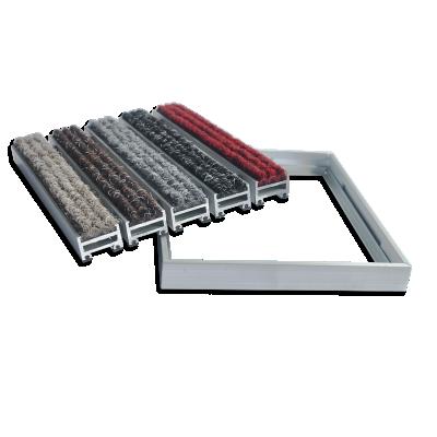 China Stain Resistant 3M Carpet Insert Aluminum Exterior Entrance Matting Systems for sale