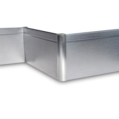 China Modern Easy Clean 100mm Metal Wall Aluminum Baseboard Covers For Wall Protection for sale