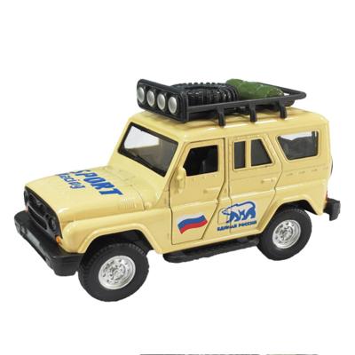 China Ladas/UAZ CAR With Travel Bracket New Arrival Eastern Europe Dicast Model Car Suv Models 1/36 Metal Toys With Travel Bracket for sale