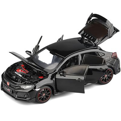 China Popular Toy Car Model Diecast JKM Type-R 1/32 Diecast Honda Civic Pull Back Car Toy Model for sale