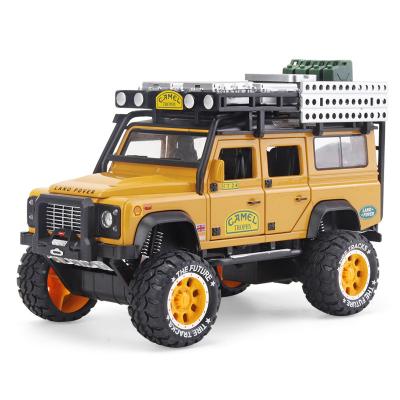 China Model-Car 1/24 Camel Mug Edition Diecast Toy Classic Suv Diecast Car Rover Model Toy Car Defender For Collection for sale