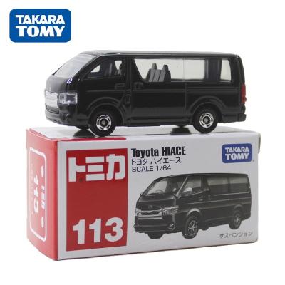 China 1:64 Business Cars Black Classic Toyota Hiace Model Diecast Alloy Car Toy Kids Vans Car Model Diecast Toy Tomy for sale