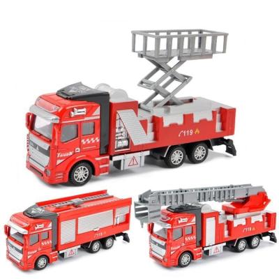 China 3 1:48 Mix Models Diecast Fire Toy Truck Diecast Fire Rescue Toy Car Diecast Vehicle Series Alloy Metal Truck Simulation for sale