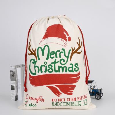 China Fashionable Wholesale Drawstring Christmas Gift Bag Drawstring OEM ODM Reusable Gift Bag for sale