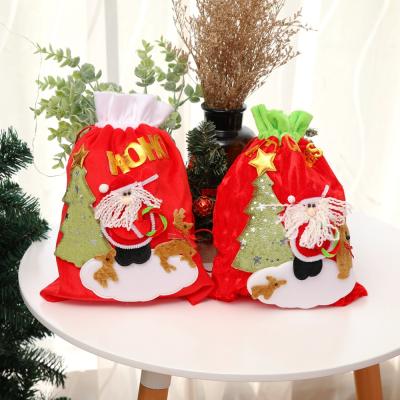 China Yiwu Bag Factory Fashionable Christmas Supplies Christmas Gift Bags Christmas Candy Bag for sale