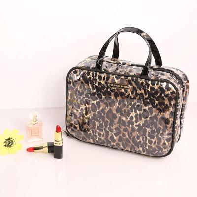 China Portable Bag With Dimensional Cosmetic Bag Korea Leopard Travel Bag Large Capacity Wash Imperial Handled for sale