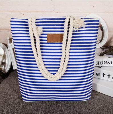 China New Handmade Cotton Canvas Beach Handbag Tote Bag Package for sale