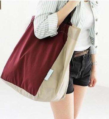 China Folding Large Oxford Bag Large Capacity Canvas Korean Version Super Portable Shopping Bag for sale