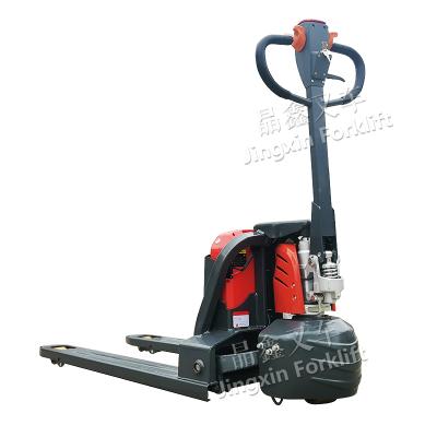 China Hotels Jingxin Forklift 2 Ton Portable Lithium Pallet Truck Electric Walkie Pallet Jack for sale