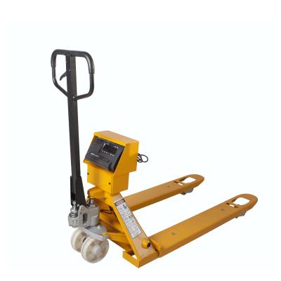 China Weigh Function A Heavy Duty Hand Weighing Used Forklift Jack 2 Ton 3 Weight Printer Dirty Pallet Truck Scale for sale