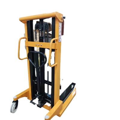 China Manual Forklift Stacker Hotels 2.5m Double Masts Hotels 3.0m Lifting Height 3m With Double Mast for sale