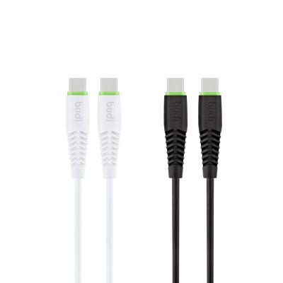 China fast charging speed budi oem new products fast charge usb c to c male to palladium cable male type-c to type-c cable produced by budi cables factory for sale