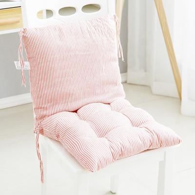 China Decorative Pink Cotton Seat Pads Kitchen Cheersee Dining Table Armchair Piano Bench Rattan Swivel Chair Cushions With Long Ties for sale