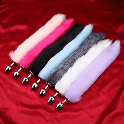 China Anal Accessories Metal Aluminum Alloy Kola Cosplay Dilator Plug Cat Tail Butt Steel Anal Plug For Women for sale