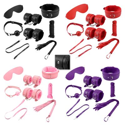 China BDSM Play Lychee Model Leatherette Bondage Sets With Down BDSM Bondage Restraints Kit for sale