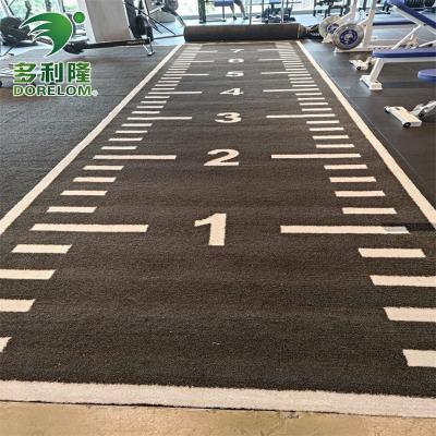 China Dorelom Turf PE 3/16 inch Gauge Indoor Artificial Grass Floor for Fitness Gym Training for sale