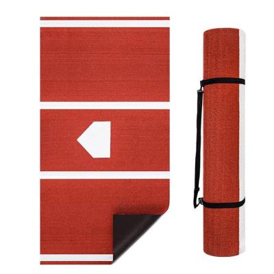 China Custom Draagbare Double PP NET PU Backing Baseball Hitting Mat voor Home Plate Practice Te koop