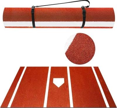 China Portable Home Plate Hitting Mat mit rutschfestem Design und PE-Monofilament aus PP-Wirbelfasern zu verkaufen