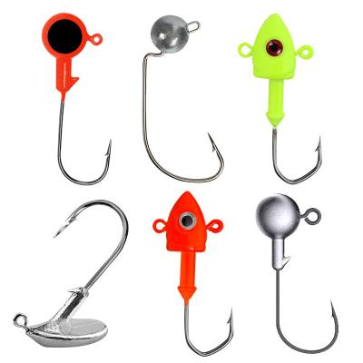 China China Factory 10pcs/bag High Quality Durable Lead Head Hook All Types Main Hook For Fishing Lure Bait Hooks for sale