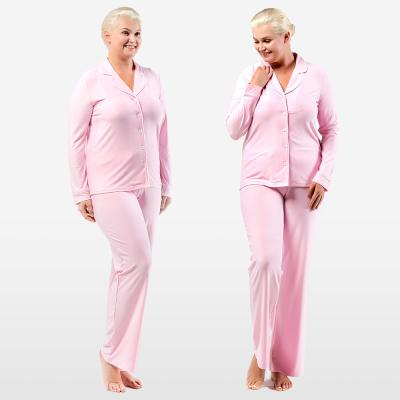 China 2021 Wholesale custom QUICK DRY custom made pajamas set velet pijamas suit pink women pajamas set dot ladies loungewear button down sleepwear PJ for sale