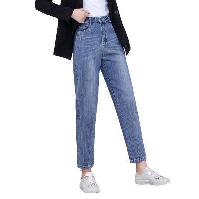 China New QUICK DRY factory direct supply straight jeans for women button girl denim pants design unique classic style high waist comfortable stretch for sale