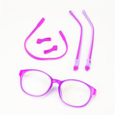 China Blue Lightweight Comfortable Soft Non-slip Soft Silicone TR90 Proof Anti-Blue Light Glasses for sale