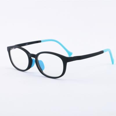 China anti anion tr90 silicone round anti blue light glasses high quality comfortable children anti-blue light glasses for sale