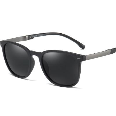 China Men Fashion Rivet Metal TR90 Comfortable Round Frame Polarized Sunglasses M0078 for sale