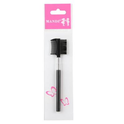 China Eyebrow Brush Double Sided Eyebrow Brush Black Gold For Comb Eyelash Extension Makeup Mascara Brush for sale