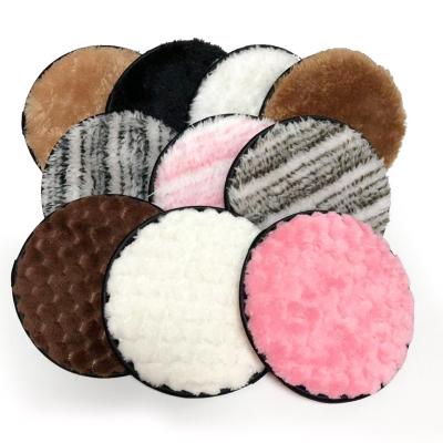 China Reusable Reusable Organic Fiber Face Cleansing Cosmetic Pad Round Washable Cotton Makeup Remover Pads for sale