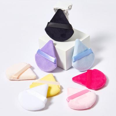 China Loose Powder/Blush Soft Cotton Contract Puff Face Triangle Makeup Puffs For Loose Powder Body Powder Mineral Makeup Tool for sale