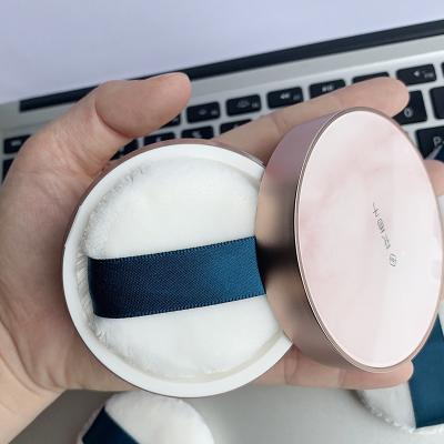 China Loose Powder/Blush Short Plush Powder Puff Powder Puff Velvet Velvet Makeup Japanese Loose Puff Around 60mm Blue Ribbon for sale