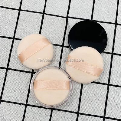 China Loose Powder / Blush Crystal Cotton 45cm Short Pile Cotton Loose Powder Puffs Custom Private Label Round Soft Compact Blush Puffs for sale