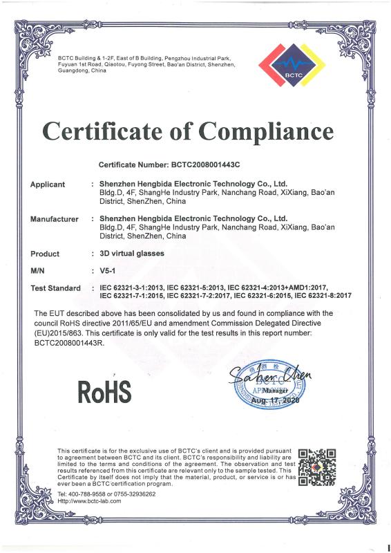 RoHS - Shenzhen Hengbida Electronic Technology Co., Ltd.