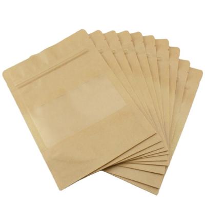 China Biodegradable Kraft Paper Zipper Packaging Stand Up Pouch Bag For Food for sale