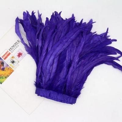 China Coque Feather Cockerel Feather Fringe Trim for sale