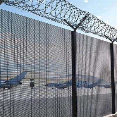 China Easily Assembled 2.4m High 2d Prison Security Mesh Barrier Panel System 358 Steel Heavy Duty Anti Climb for sale