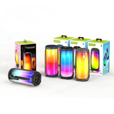 China P49 Bluetooth Speaker Colorful TWS LED Heartbeat 5 Outdoor Portable Stereo Rim - Sound Atmosphere Light Bluetooth Speaker for sale