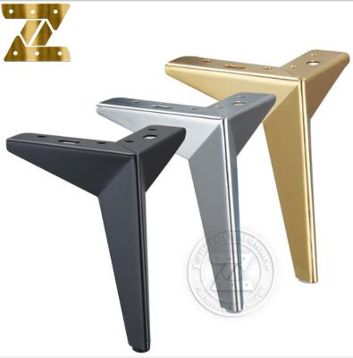 China sofa leg for beds and sofa 10/13/15/17 cm metal contemporary furniture legs modern gold/black/chrome legs for sale